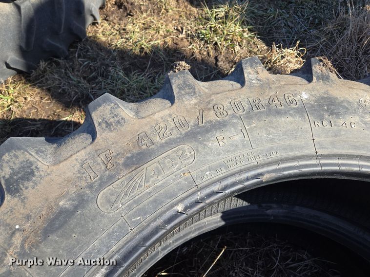 image for item EQ6703 (4) Firestone Radial All Traction 23 420/80R46 tires