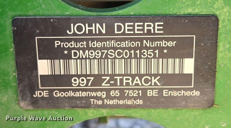 image for item EQ6816 John Deere ZTrak 997 ZTR lawn mower