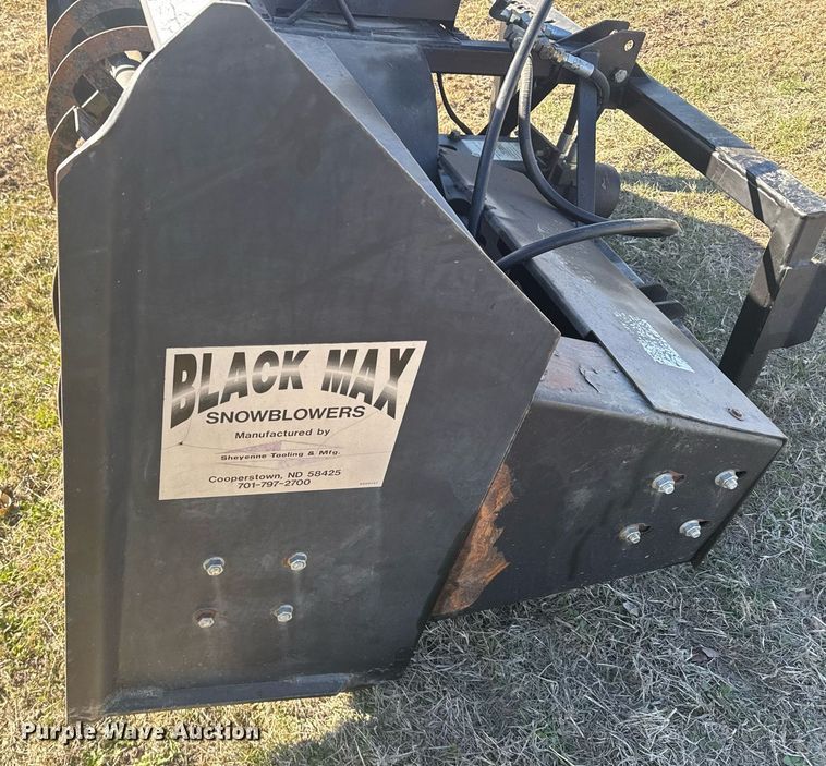 image for item NN9691 Black Max skid steer snow blower