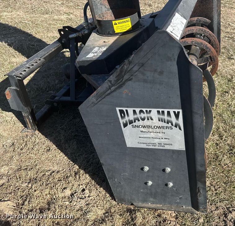 image for item NN9691 Black Max skid steer snow blower