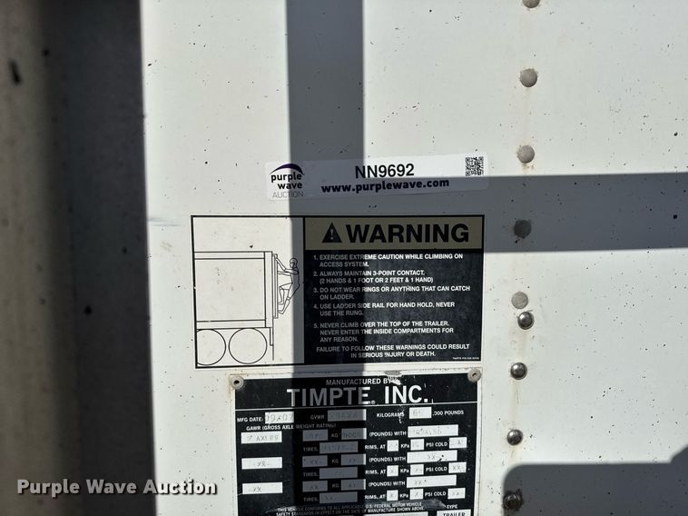 image for item NN9692 2008 Timpte grain trailer