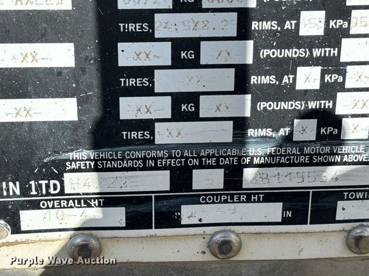 image for item NN9692 2008 Timpte grain trailer