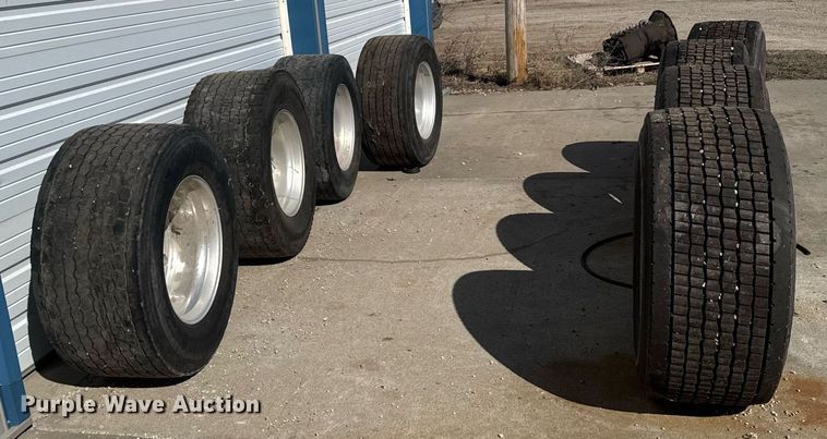 image for item NN9698 (8) 445/50R22.5 tires and wheels