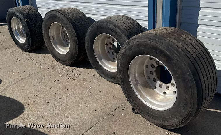 image for item NN9698 (8) 445/50R22.5 tires and wheels