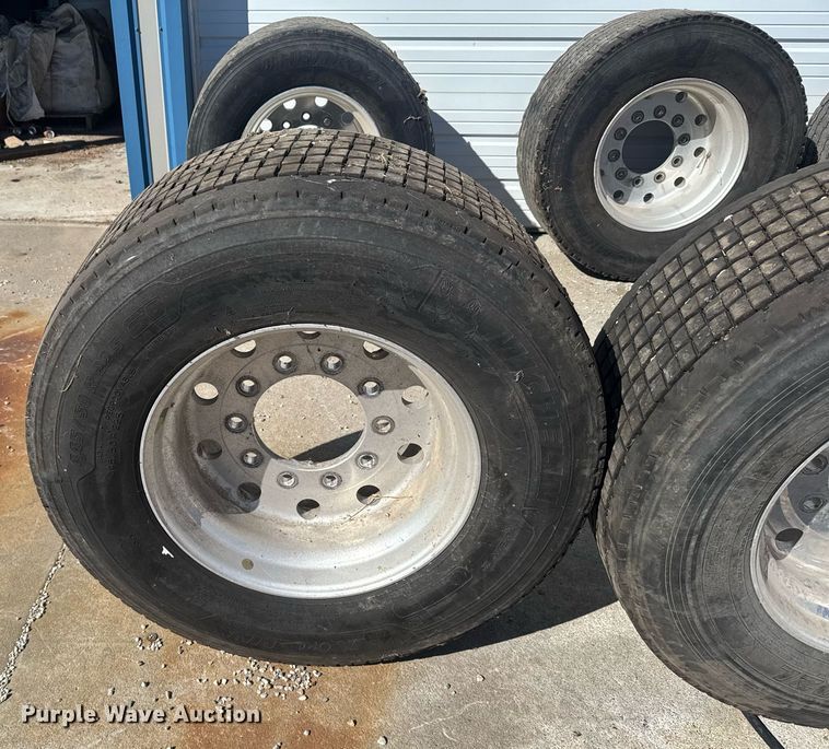 image for item NN9698 (8) 445/50R22.5 tires and wheels