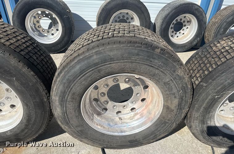 image for item NN9698 (8) 445/50R22.5 tires and wheels