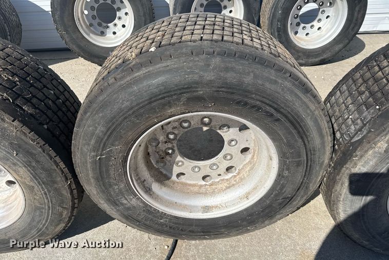 image for item NN9698 (8) 445/50R22.5 tires and wheels