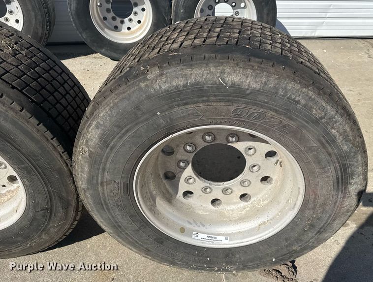 image for item NN9698 (8) 445/50R22.5 tires and wheels