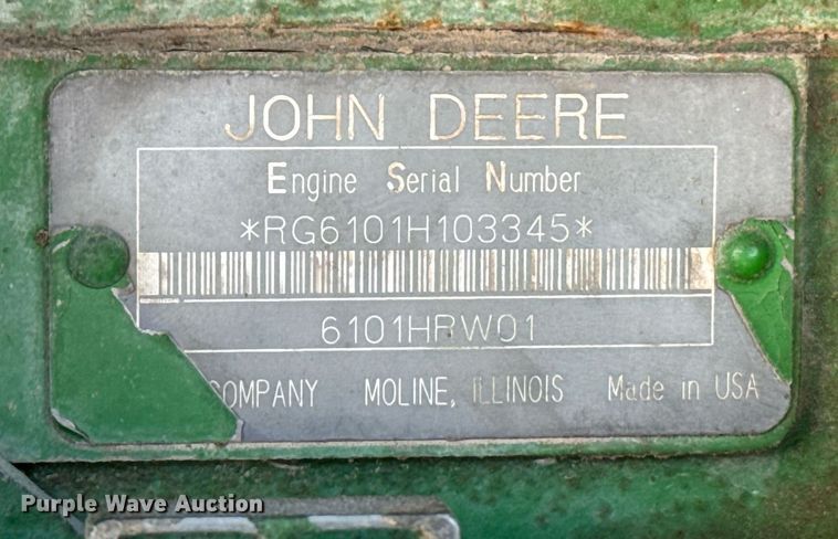 image for item NN9699 1991 John Deere 8760 4WD tractor