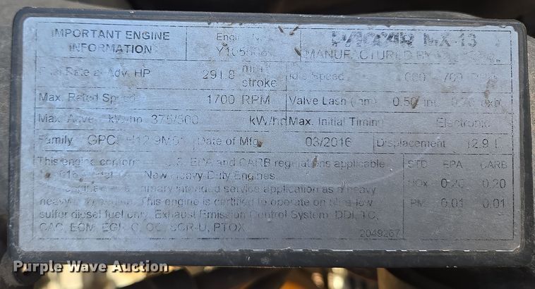 image for item DP6204 2017 Peterbilt MX-13 semi truck