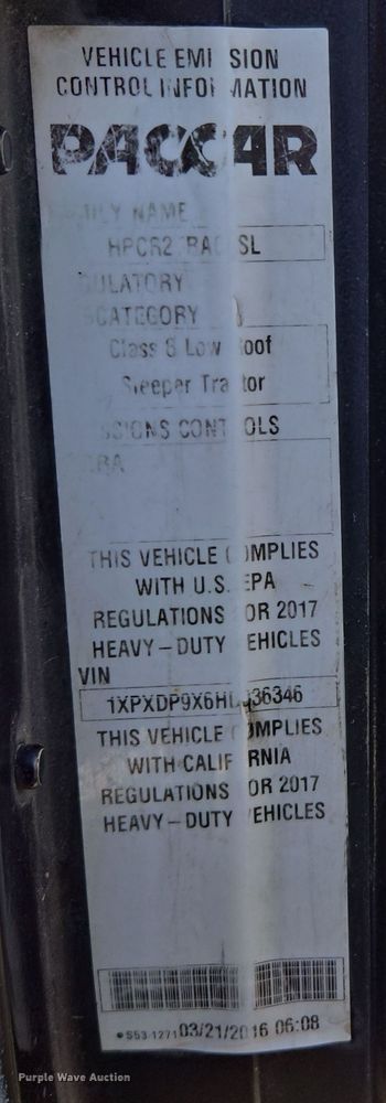 image for item DP6204 2017 Peterbilt MX-13 semi truck