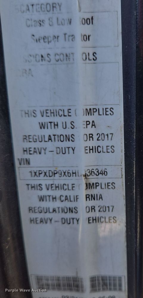 image for item DP6204 2017 Peterbilt MX-13 semi truck