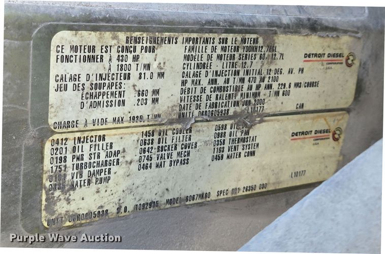 image for item DS5295 2002 Freightliner Columbia semi truck