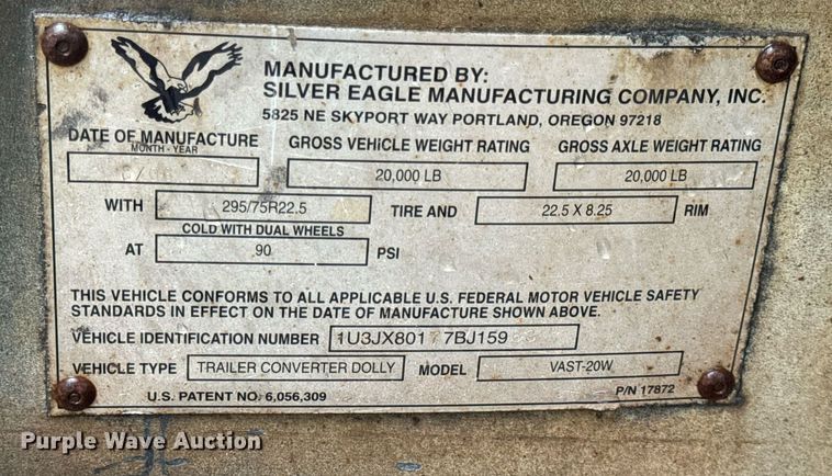 image for item DV1830 2004 Wabash DVDBHPC dry van trailer