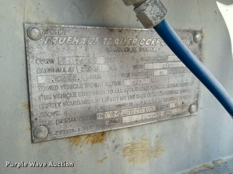 image for item DV1838 1996 Fruehauf  FB-8-T2 42N dry van trailer