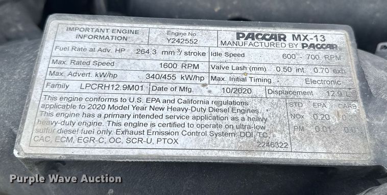 image for item DY7000 2021 Kenworth T880 semi truck