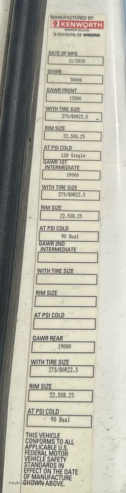 image for item DY7000 2021 Kenworth T880 semi truck