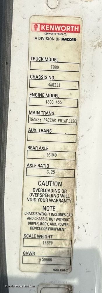 image for item DY7000 2021 Kenworth T880 semi truck