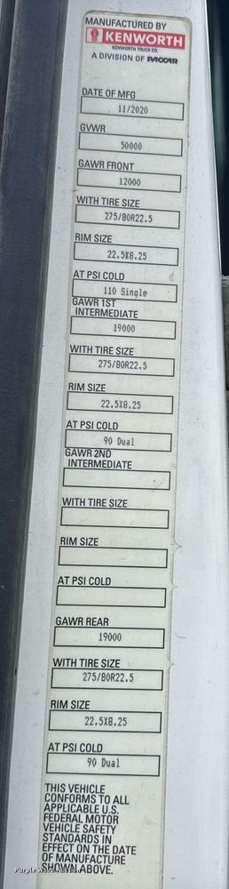 image for item DY7001 2021 Kenworth T880 semi truck