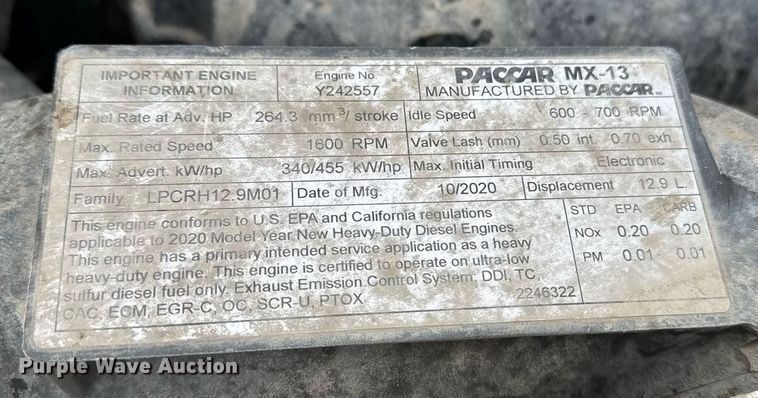 image for item DY7002 2021 Kenworth T880 semi truck