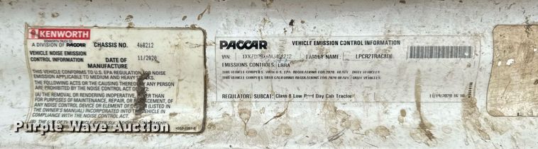 image for item DY7002 2021 Kenworth T880 semi truck