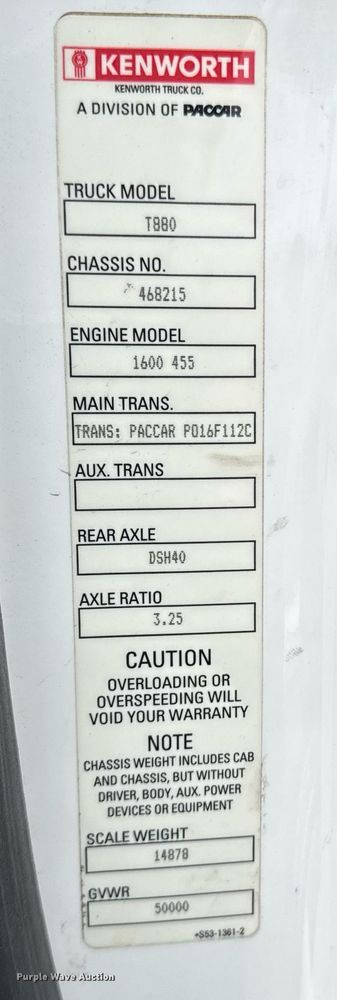 image for item DY7003 2021 Kenworth T880 semi truck