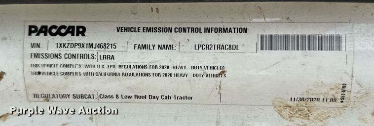 image for item DY7003 2021 Kenworth T880 semi truck