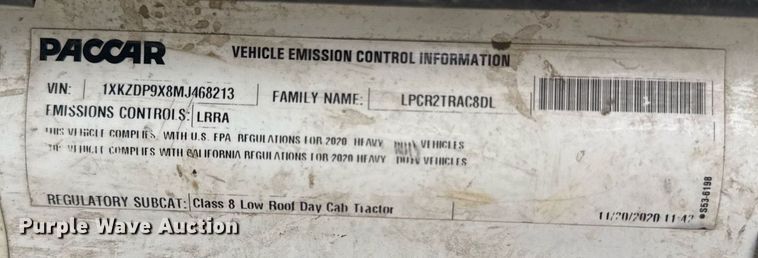 image for item DY7004 2021 Kenworth T880 semi truck