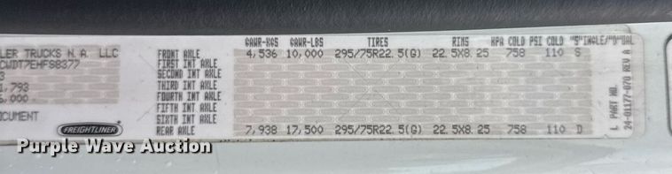 image for item EC3489 2014 Freightliner Business Class M2 box truck