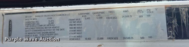 image for item ED2480 1999 Freightliner FLD semi truck