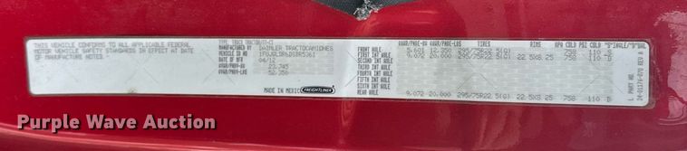 image for item EK0370 2013 Freightliner Cascadia 125 semi truck