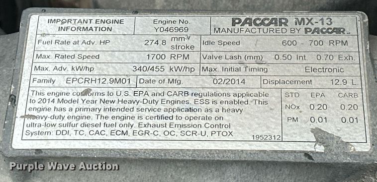 image for item EK0442 2015 Kenworth T660 semi truck