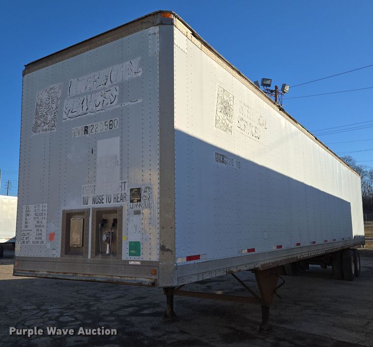 image for item EQ6720 1995 Pines Trailer  dry van trailer