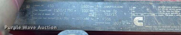 image for item YA0283 2017 Kenworth T880 truck cab and chassis