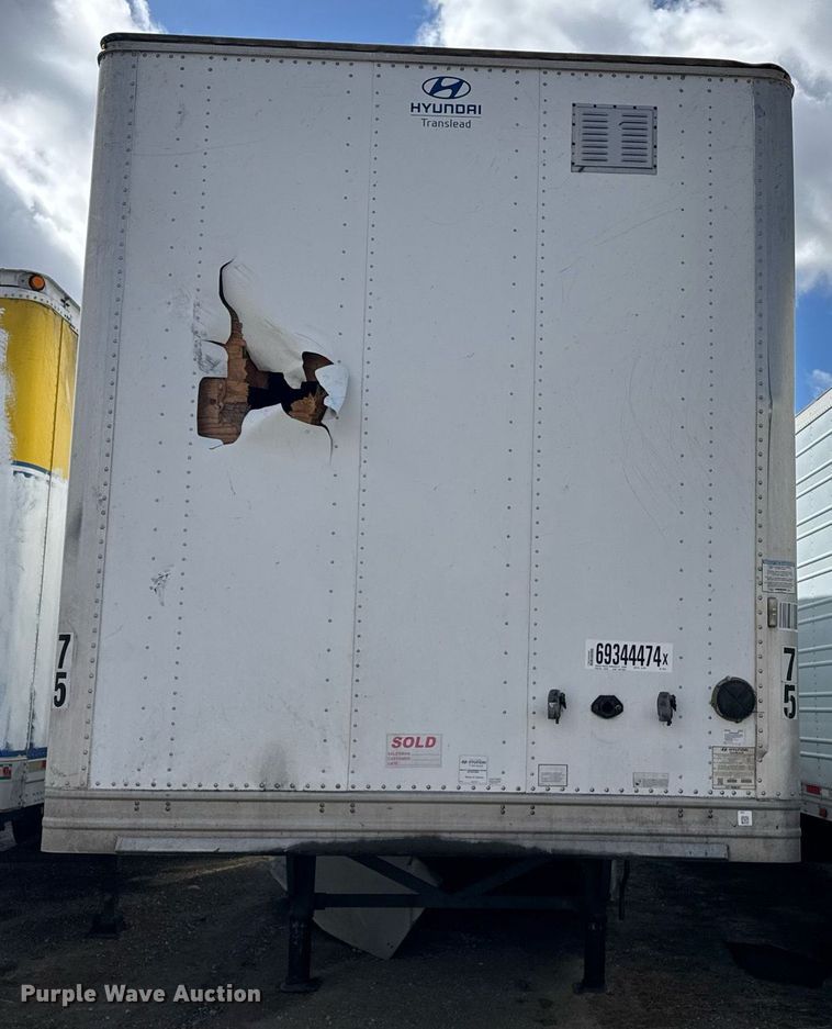 image for item YA0362 2017 Hyundai Translead VC2530152-AJS dry van trailer