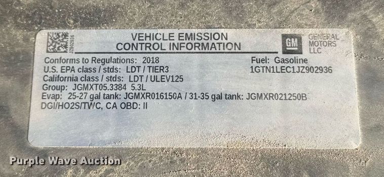 image for item DE2142 2018 GMC Sierra 1500 pickup truck