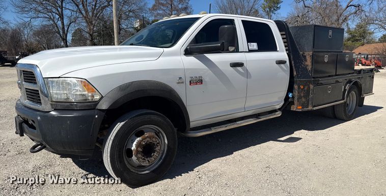 image for item DM5610 2012 Dodge Ram 5500HD Crew Cab flatbed truck