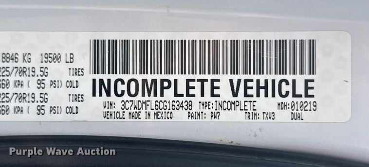 image for item DM5610 2012 Dodge Ram 5500HD Crew Cab flatbed truck