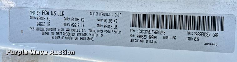 image for item DO0443 2015 Chrysler 200 