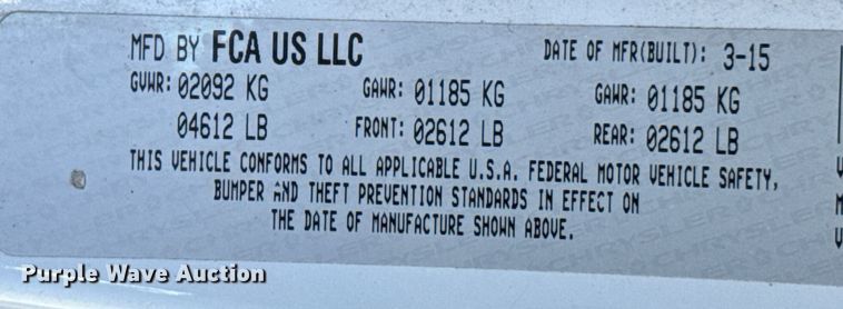 image for item DO0443 2015 Chrysler 200 