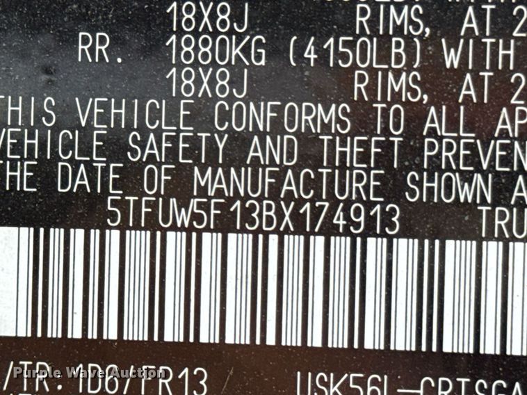 image for item DO0652 2011 Toyota Tundra Double Cab pickup truck