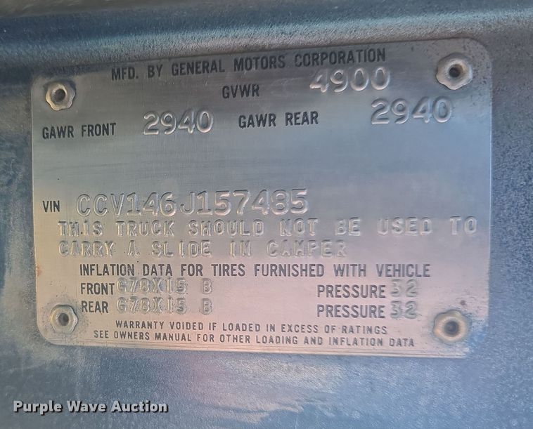 image for item DO7859 1976 Chevrolet  Cheyenne pickup truck