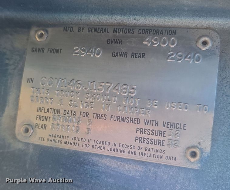 image for item DO7859 1976 Chevrolet  Cheyenne pickup truck