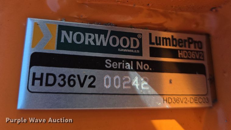 image for item DP6205 Norwood LumberPro HD36V2 sawmill