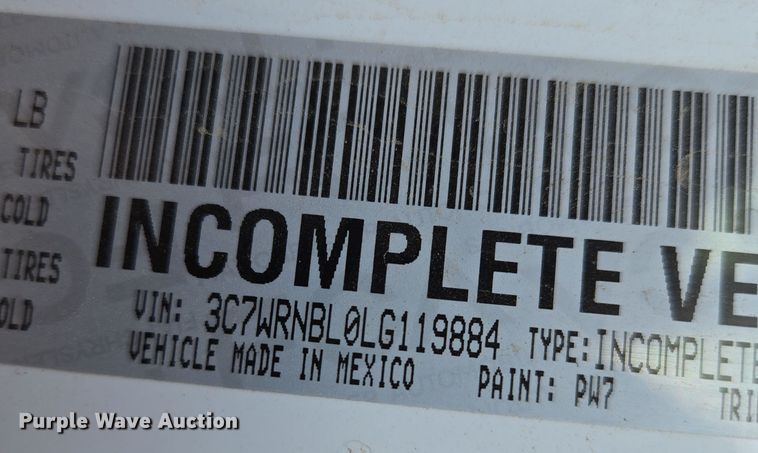 image for item DP6213 2020 Dodge Ram 5500 utility / service truck