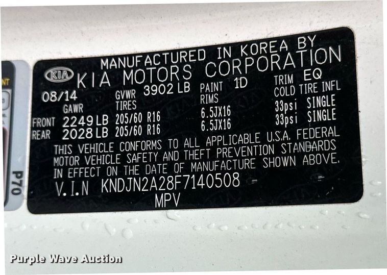 image for item DV0628 2015 Kia  Soul  SUV