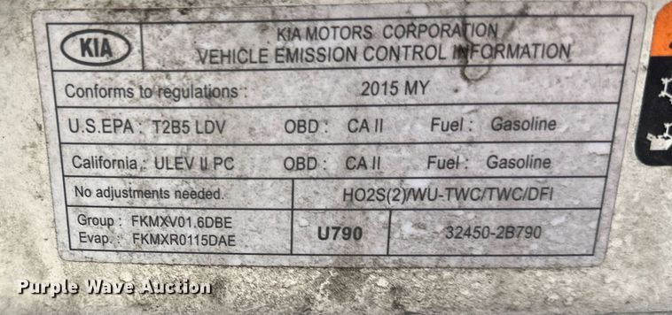 image for item DV0629 2015 Kia  Soul SUV