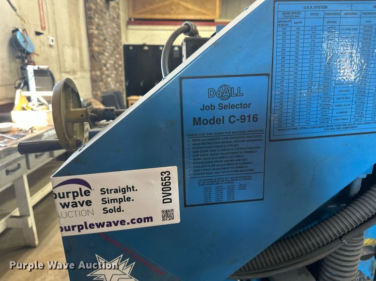 image for item DV0653 DoAll C916SA metal band saw