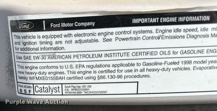 image for item DV0655 1998 Ford  E350  van