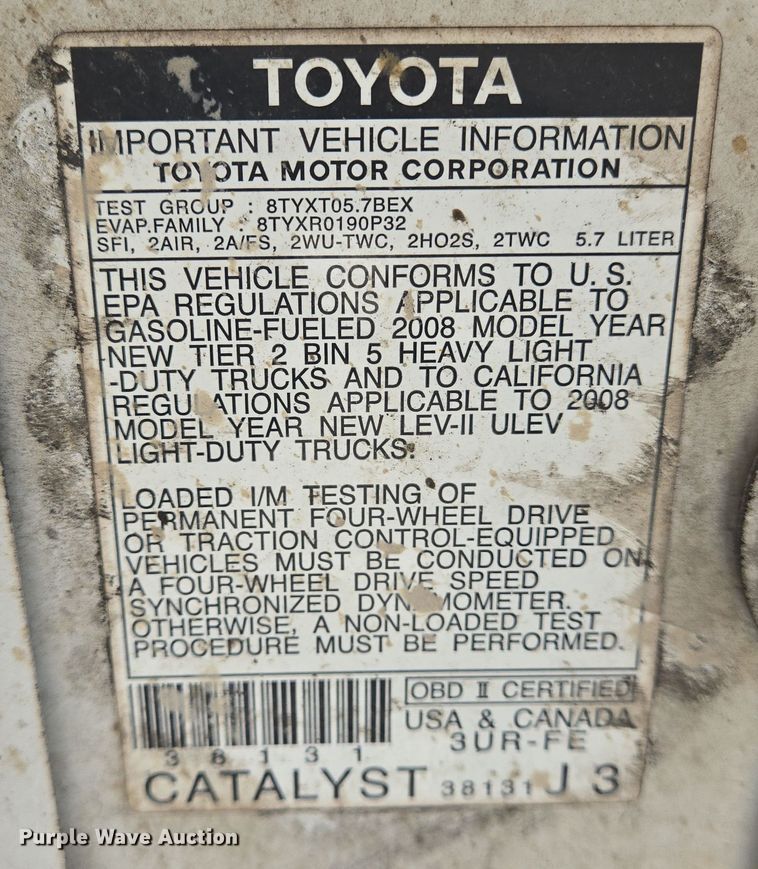 image for item DV1333 2008 Toyota Tundra Double Cab pickup truck